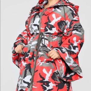 Red camo jacket